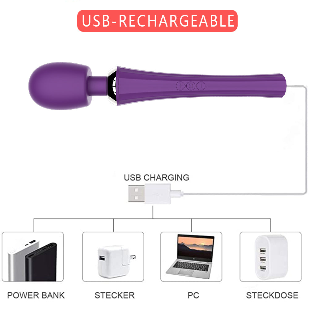 Cordless Wand Massager in Use